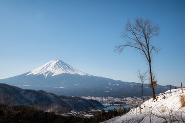 山梨県富士河口湖町　河口浅間神社　天空の鳥居