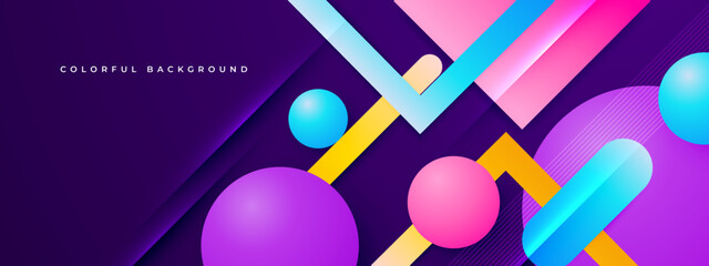 Abstract purple background with geometric panel