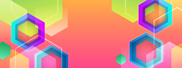 Orange abstract banner background