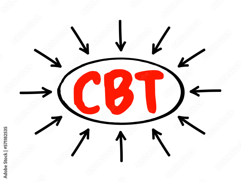 Poster cbt computer based training - education that is primarily administered using computers rather than a