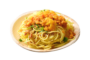 Noodle mixed with spicy tomatoes sauce, Tai Yai food in Northern of Thailand