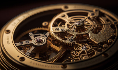 Fototapeta na wymiar intricate watch mechanism