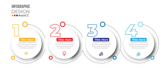 Gradient infographic steps template
