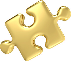 3d gold metal puzzle icon in trendy. puzzle icon page symbol for your web site design puzzle icon...