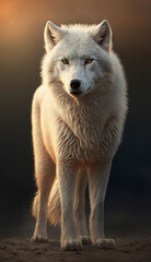 Obraz premium White Wolf, Generative AI, Illustration