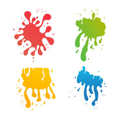 abstract color splash set collection