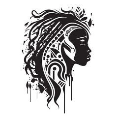 Abstract vector illustration of a beautiful woman. Female silhouette. Great for the logo of the beauty industry.