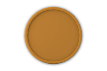 Modern sustainable food delivery container mockup. top view. Cardboard container  for soup, salad, lunch delivery. eco friendly, 3d rendering.