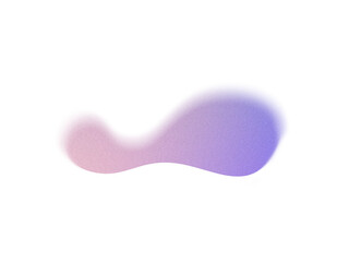 Grainy Gradient Textured Blob Shapes. Abstract Transparent PNG element. Trendy design resources,  blue pink and lilac color. Modern design trends.
