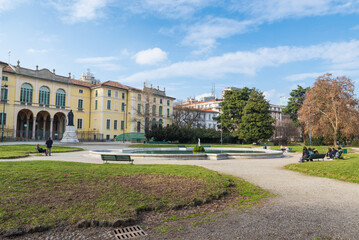 Milan city, Italy.  Indro Montanelli public gardens (or gardens of porta Venezia or via Palestro)....