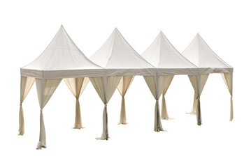 white event tents isolated on background