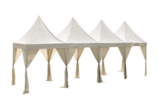 white event tents isolated on background