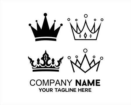a set of various crown logos