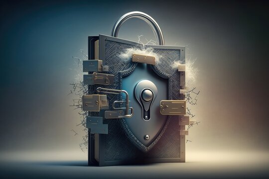 Protected and locked digital folder assets. Generative AI