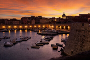 Fototapeta premium Dubrovnik on a sunset time. Croatia.