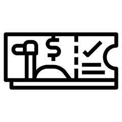 ticket line icon style