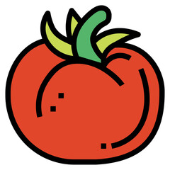 tomato filled outline icon style