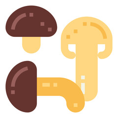 mushroom flat icon style