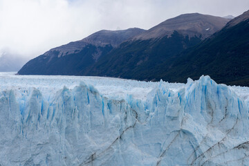 Fototapeta na wymiar Crevasses of the glacier Perito Moreno in Patagonia, Argentina, South America 