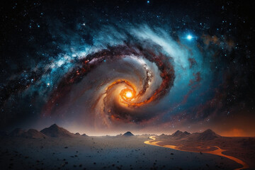Obraz na płótnie Canvas night starry sky. galaxies and deep space. photo coll