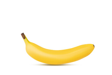 Fresh raw yellow banana isolated.