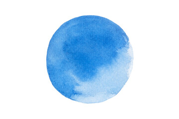 Blue watercolor circle, background, element