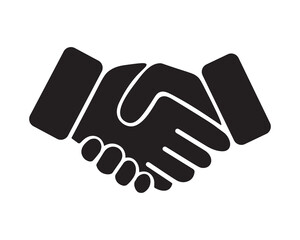 Handshake icon, flat vector design