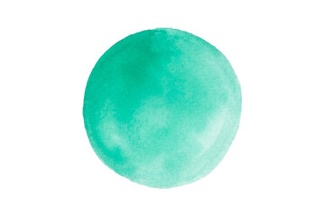 Green watercolor circle, background, element