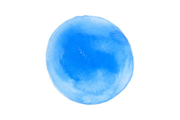 Blue watercolor circle, background, element
