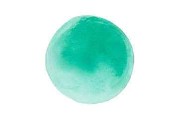 Green watercolor circle, background, element