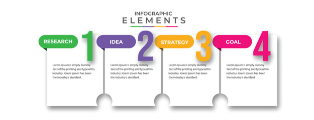 Business data visualization .process chart. abstract elements of  graphs, diagram with steps, option