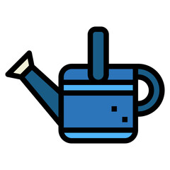 watering can filled outline icon style