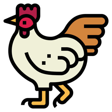 hen filled outline icon style