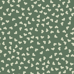 Hearts seamless pattern. Random scattered hearts background. Love or Valentine theme. Vector illustration.