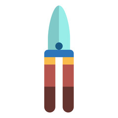garden shears flat icon style