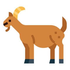 goat flat icon style