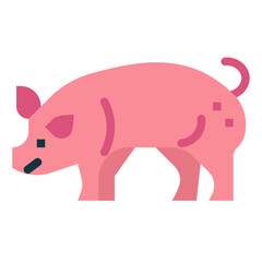 pig flat icon style