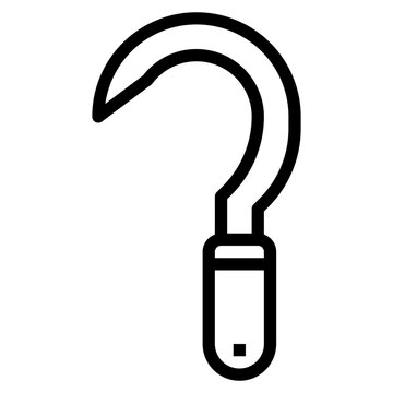 recommend clip art: sickle line icon style
