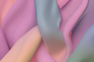 Creative Flowing Fabric Design with Pastel Colors for Background.