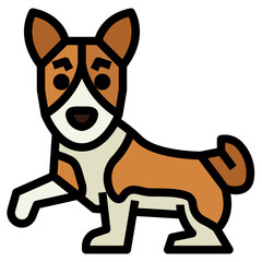 Basenji filled outline icon style