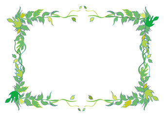 Leaf frame (flesh green)　葉のフレーム（新緑）