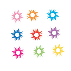 vector flower colorful isolated 