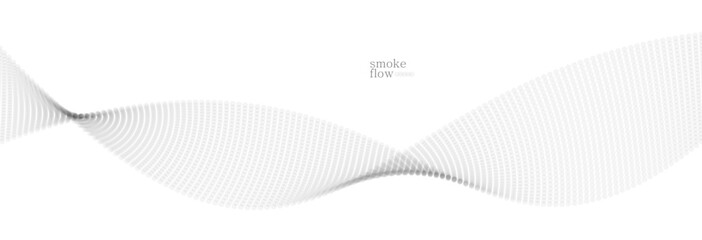 Abstract vector smoke background, wave of flowing circles particles, light grey abstract illustration, smooth and soft design, relaxing image.