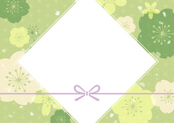 春の芽吹きのような華やか和風背景