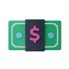 Cash Money Stack 3D Icon