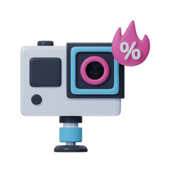 Action Camera Hot Discount 3D Icon