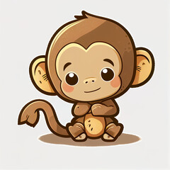  monkey kawaii illustration monkey icon graphic