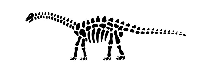 Brahiosaurus skeleton. Brahiosaurus fossil body parts. Dinosaur bones. Dangerous ancient predator. Jurassic raptor. Prehistoric creature bones