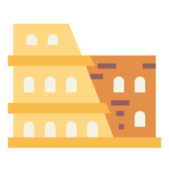 Colosseum flat icon style