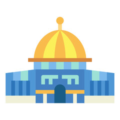 dome of the rock flat icon style